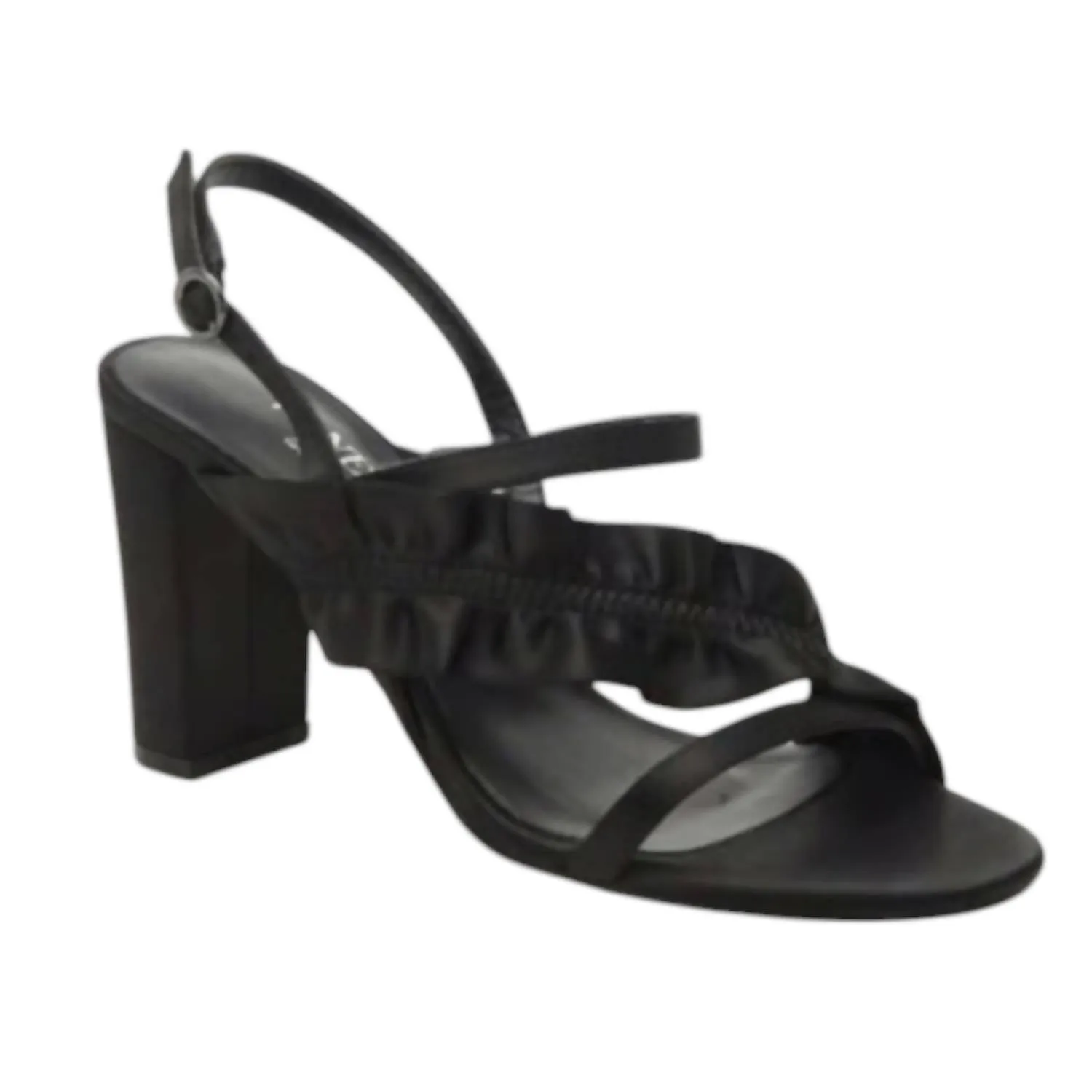 Women's Beyla Pump Heels In Black Satin Smart High Heels