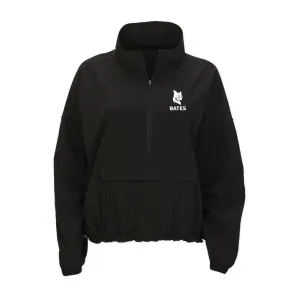 AntiPilling Technology Women's Black 1/4 Zip Stretch Woven Pullover from Boxercraft