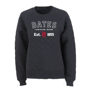 Lightweight sweater Trendy Design Women's Black Quilted Crewneck from Boxercraft