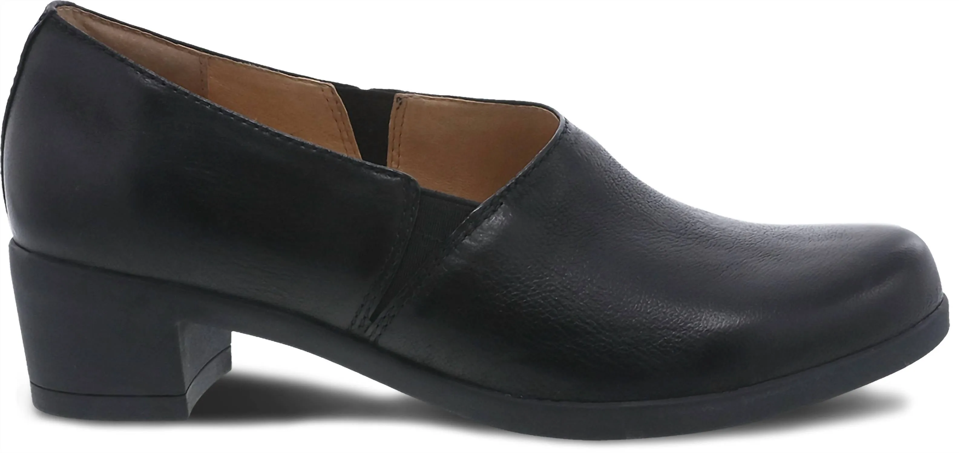 Women's Camdyn Heeled Comfort Shoes In Black Burnished Nubuck Autumn footwear