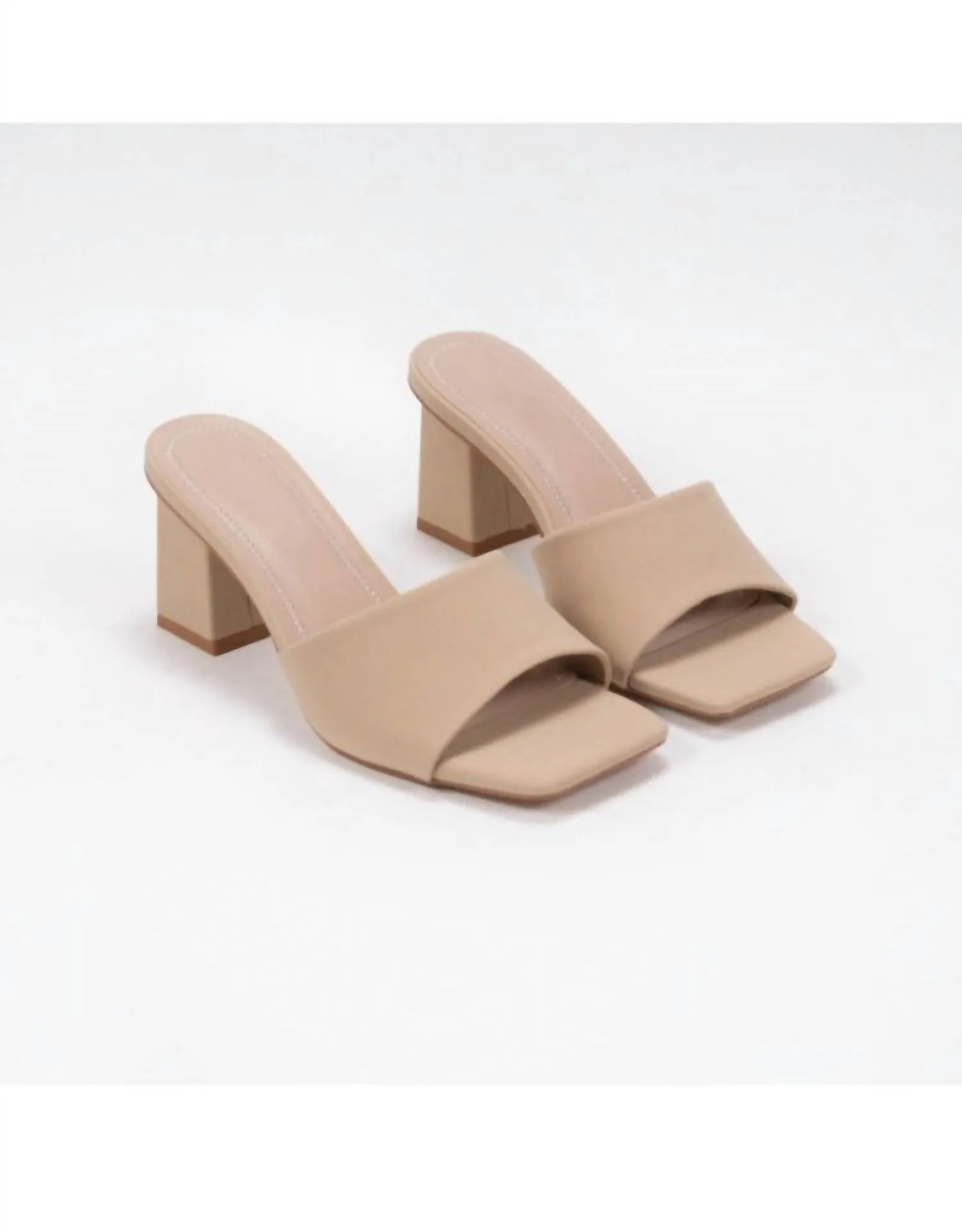 Women's Cheryl Heel In Nubuck Nude Strappy Design Work Footwear