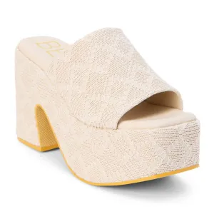 Women's Como Platform Heel In Beige Slip-Resistant Heels City Ready