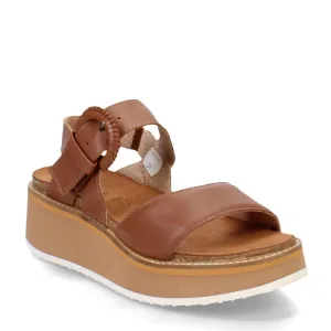 Women's Crepe Platform Sandals In Caramel Sophisticated Edge Chic Vibes