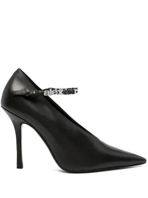 Effortless Style Women's Delphine 105Mm Logo Lettering Pumps In Black