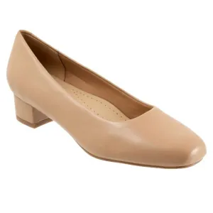 Women's Dream Slip-On Pump In Nude Happy Mood Heel Booties