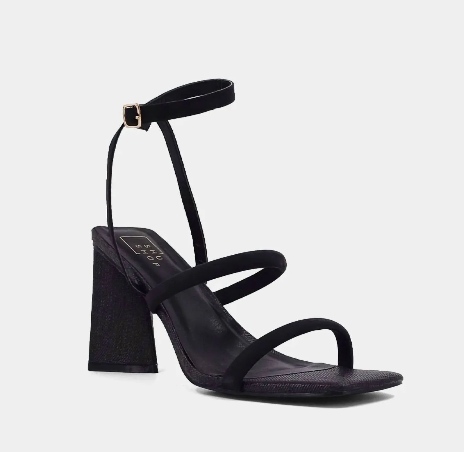 Strappy Design Women's Evangeline Woven Heel In Black