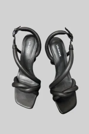 Open Toe Pumps Women's Heeled Sandal In Black