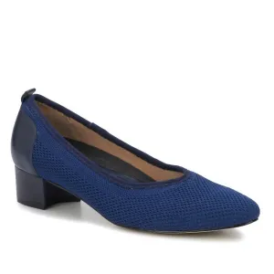 Women's Hester Pump In Navy Knit Power Outfit Chic Booties