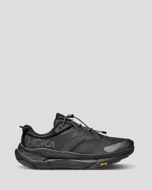 Soft Neutral Women's Hoka Transport Walking Shoes - Black/Black