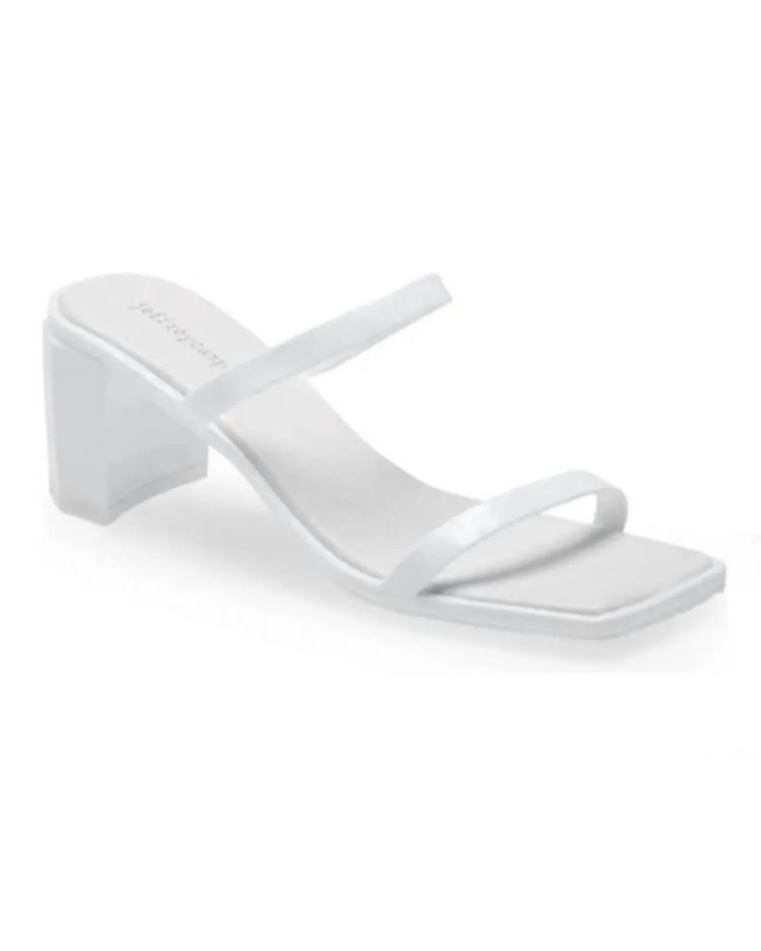 Women's Jamm Jelly High Heel Slide Sandals In White Shiny Everyday Edge Cute Party Heels