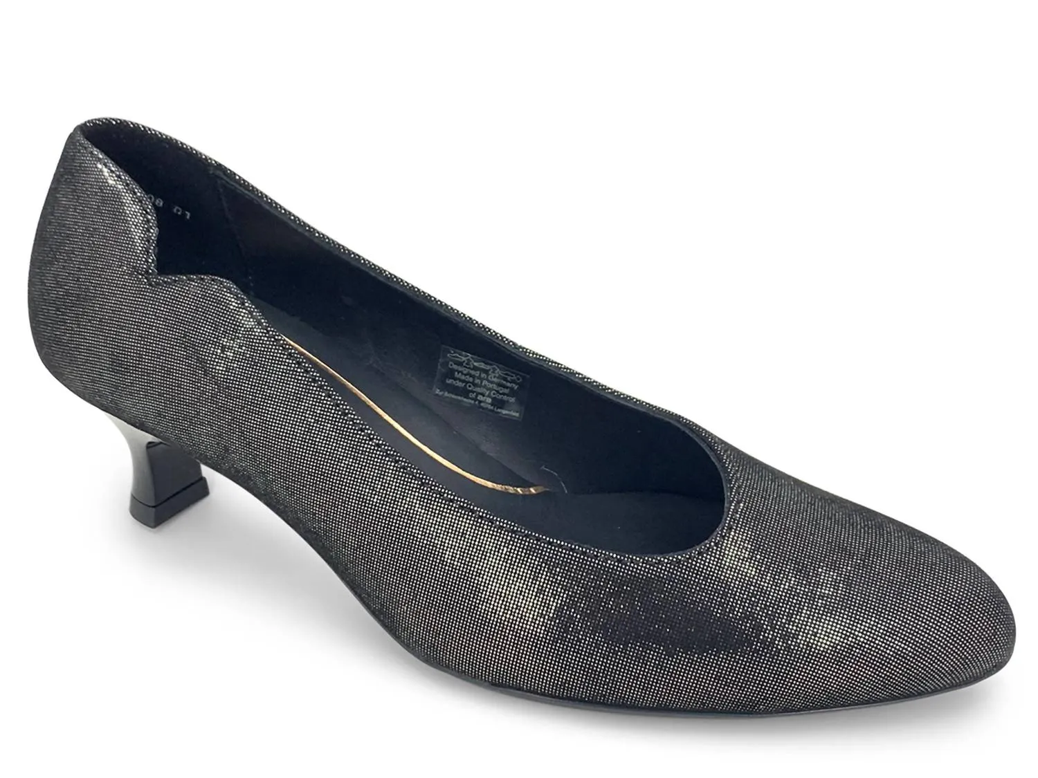 Party Heels Women's Kat Heels In Black Metallic Print