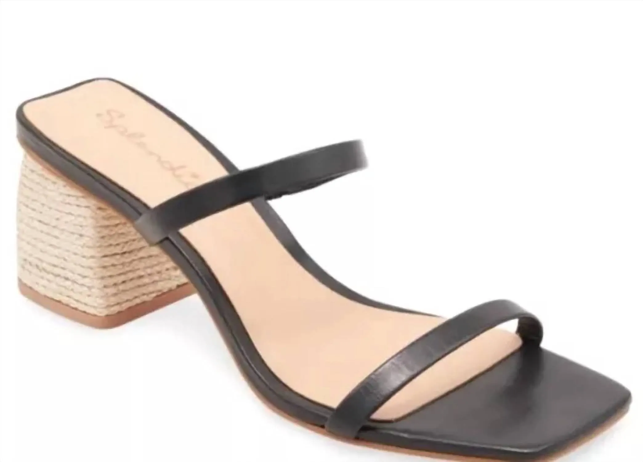 Women's Kharis Square Toe Heels In Black Flexible Design Season Favorite