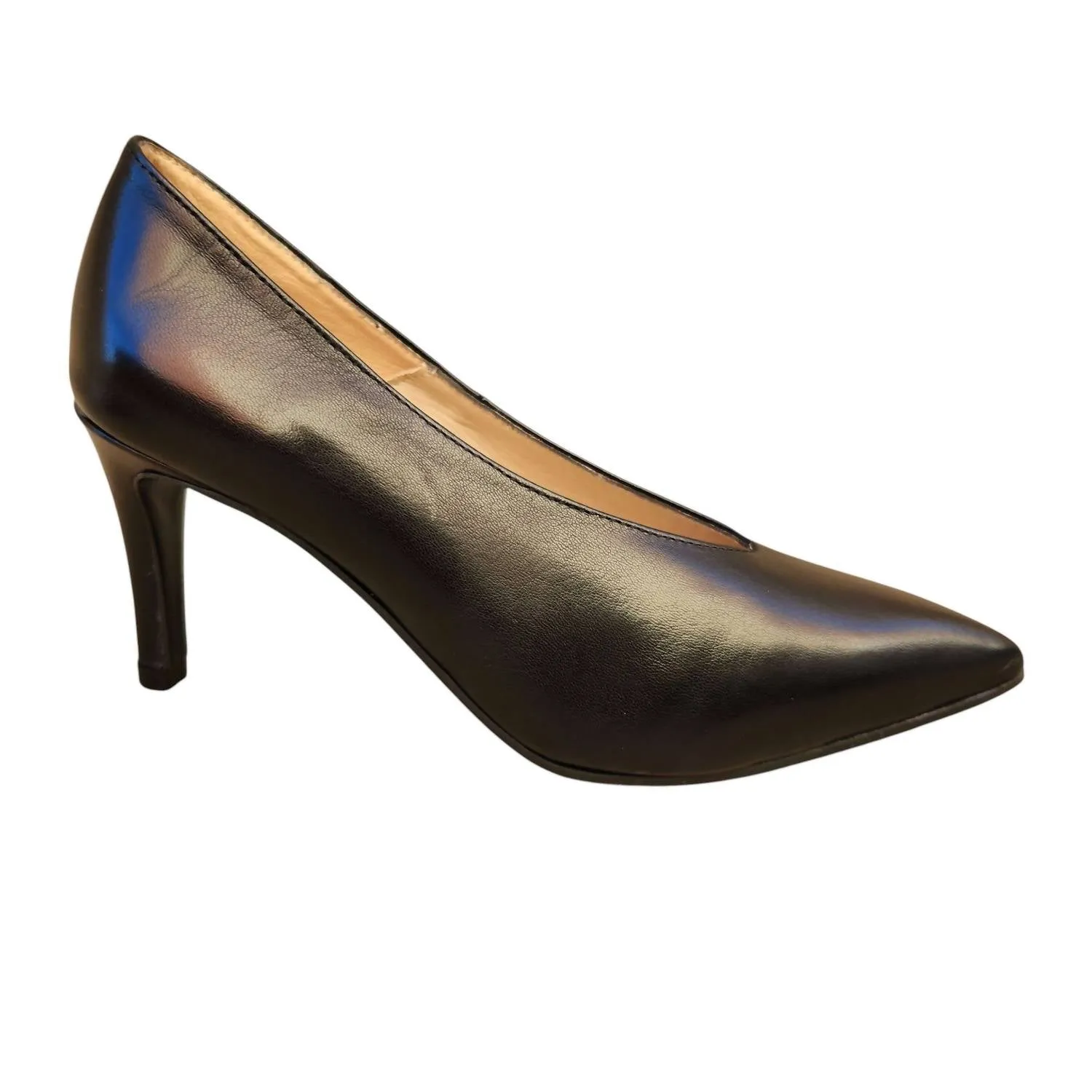 Comfortable Day Pumps Enhanced Mobility Women's Leather Pump In Black Leather