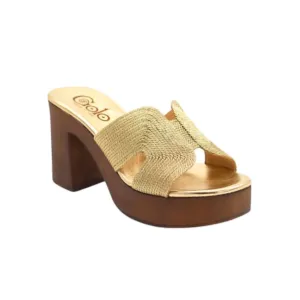 Suede Wide fit Women's Lucky Heel In Gold