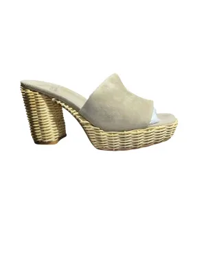 Women's Magda Wicker Suede Shoes In Taupe Urban Style