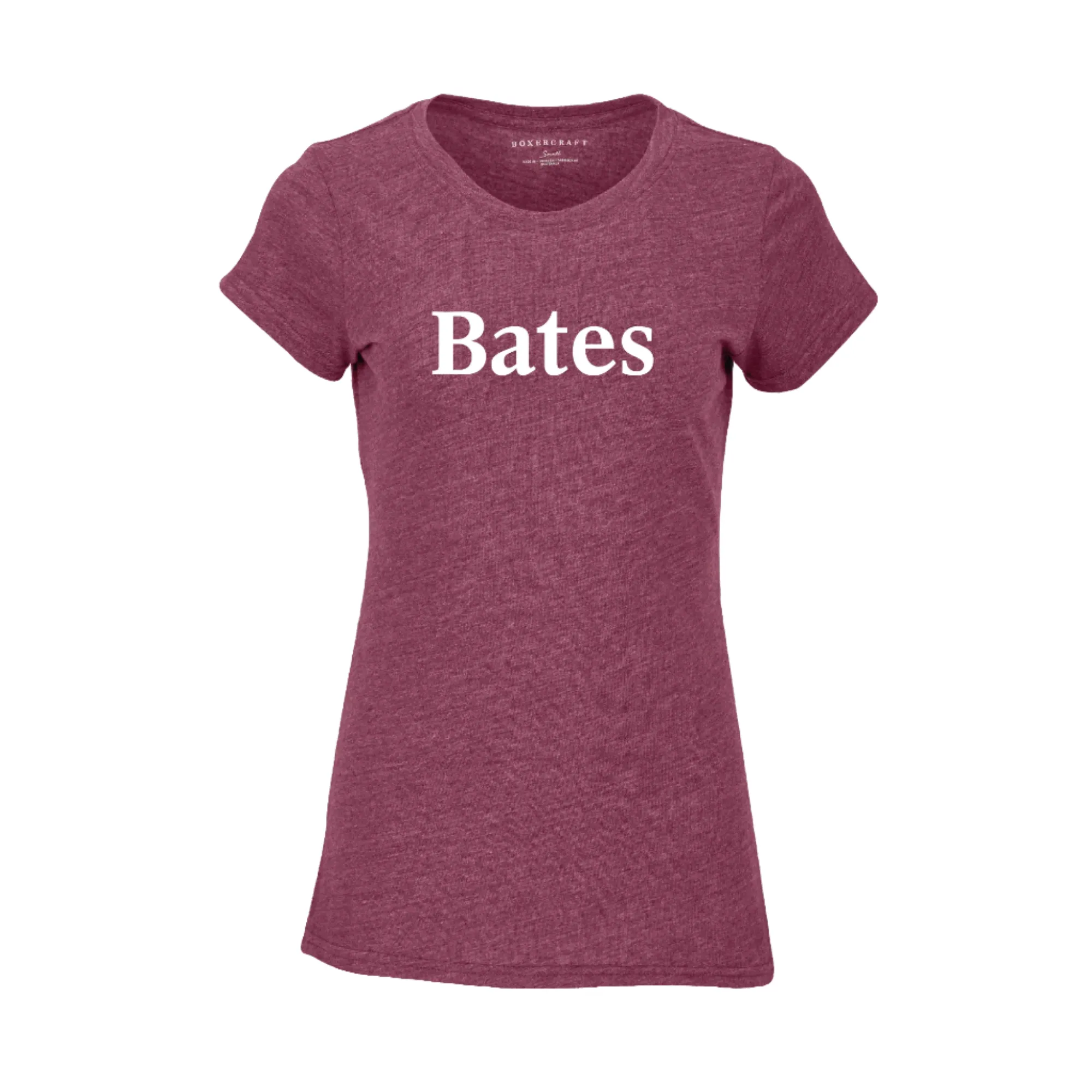Women's Maroon Heather Tri-Blend Tee from Boxercraft Hero Tale