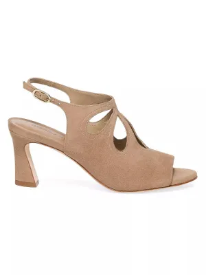 Suede Heels Rich Tone Women's Nili Heels - Medium In Birch Kid Suede