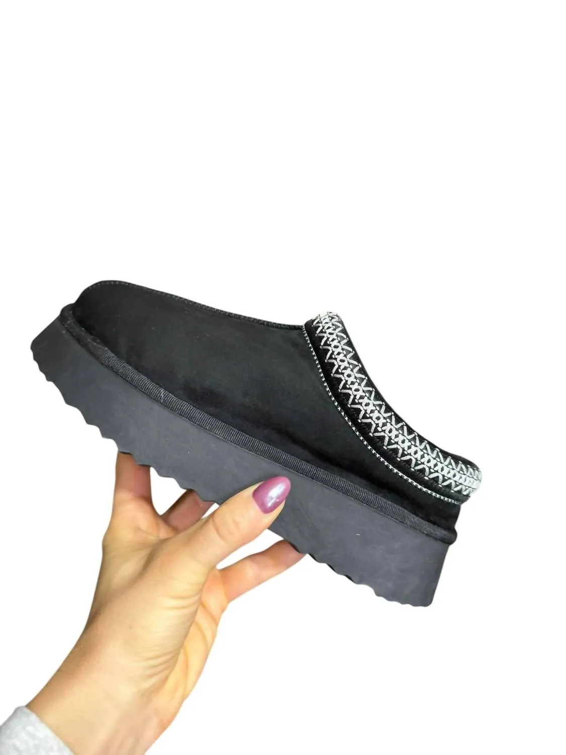 Women's On Trend Platform Shoe In Black Pointed Sandals Responsive