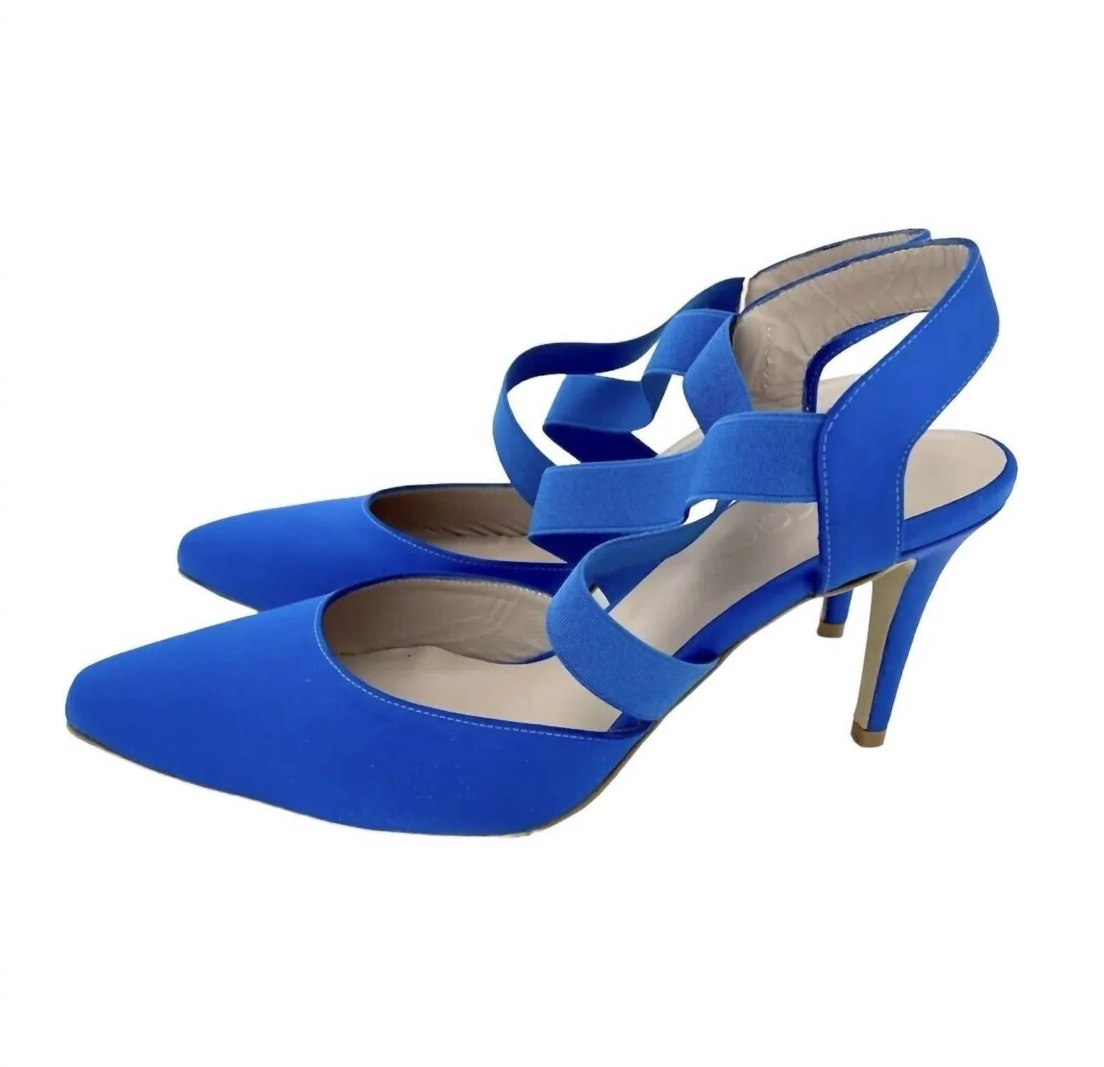 Women's Satin Pointed Toe Pumps Stiletto Heels In Blue Quick Drying