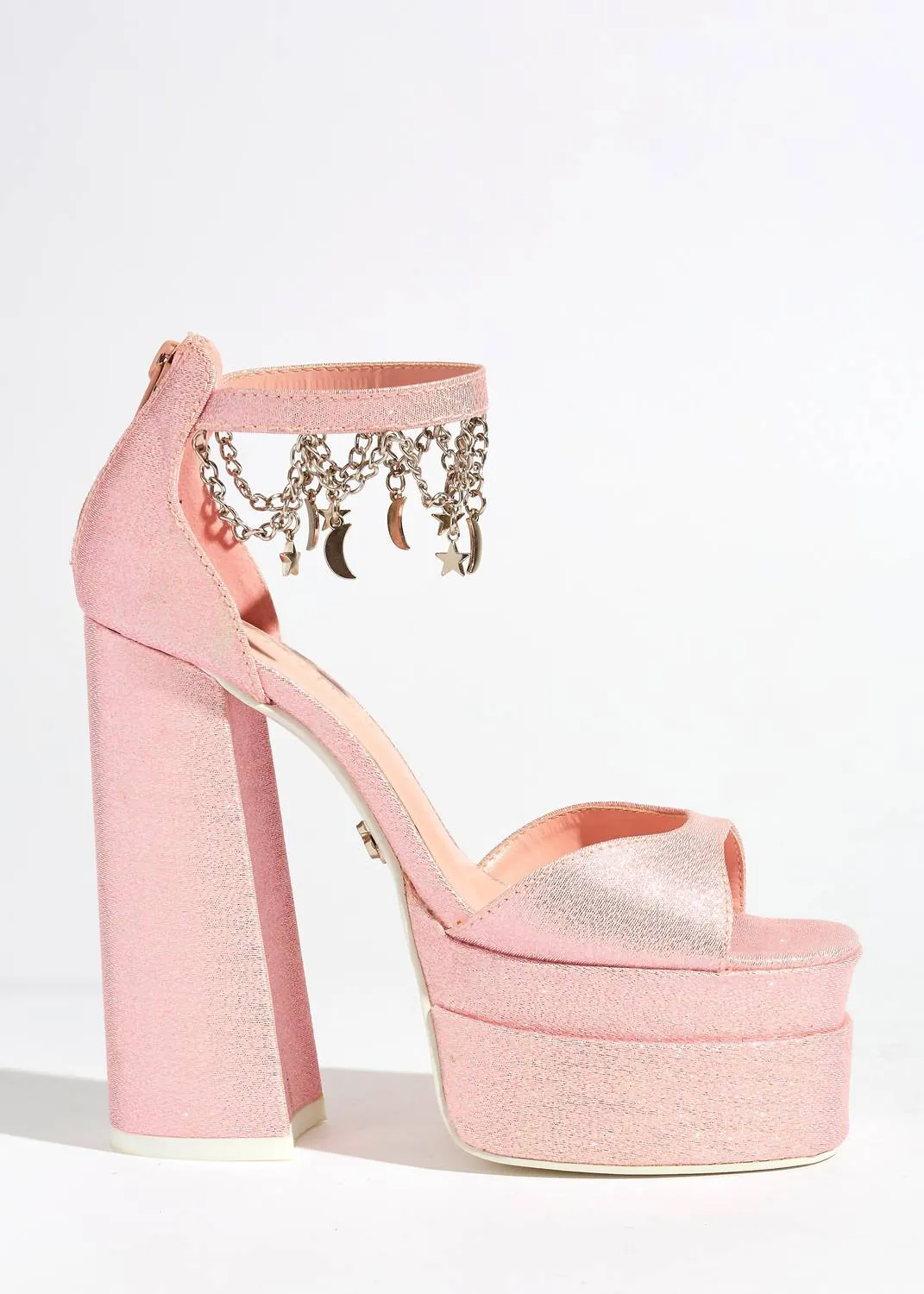 Good elasticity Formal Sandals Women's Sophia Glitter Heels In Pink