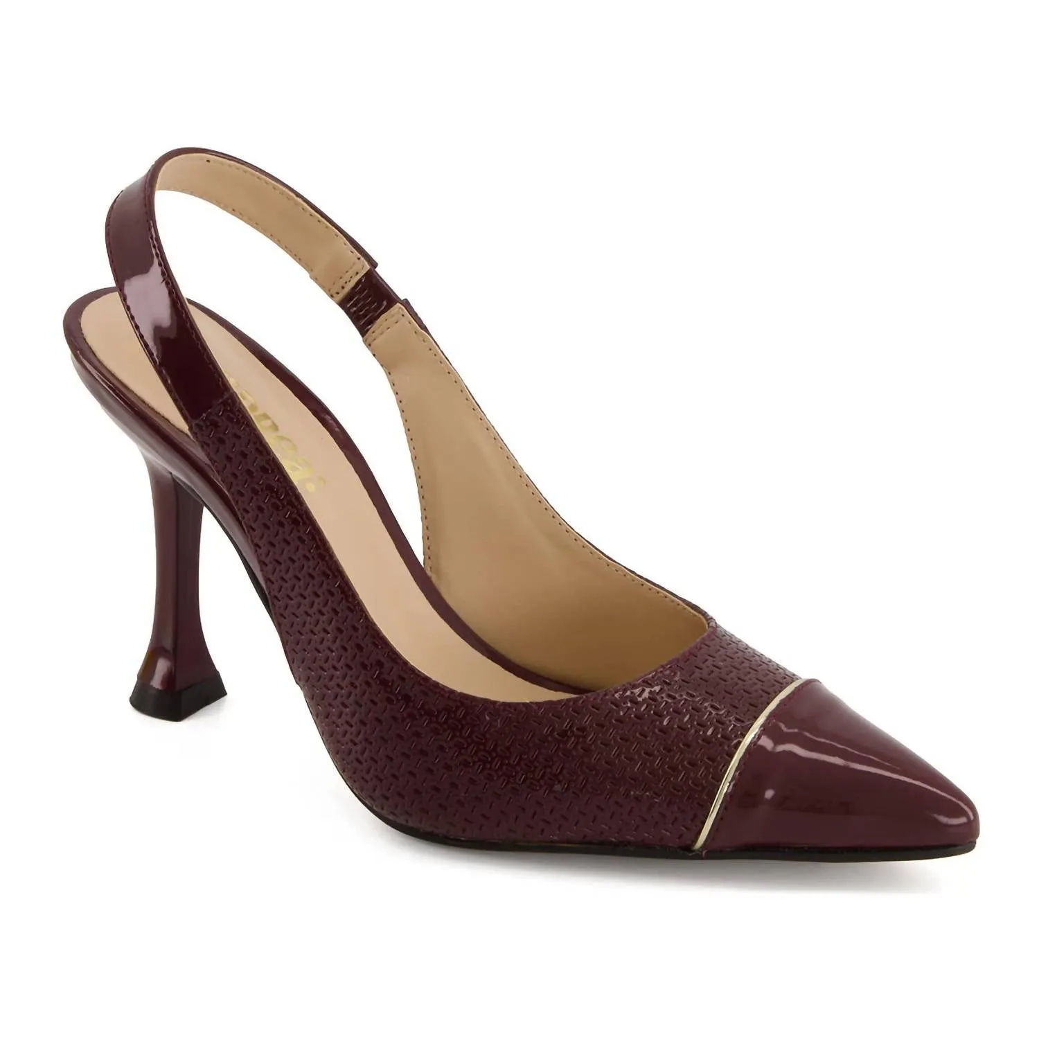 Chunky Heeled Boots Vogue Inspired Women's Stiletto Slingback Pumps In Burgundy