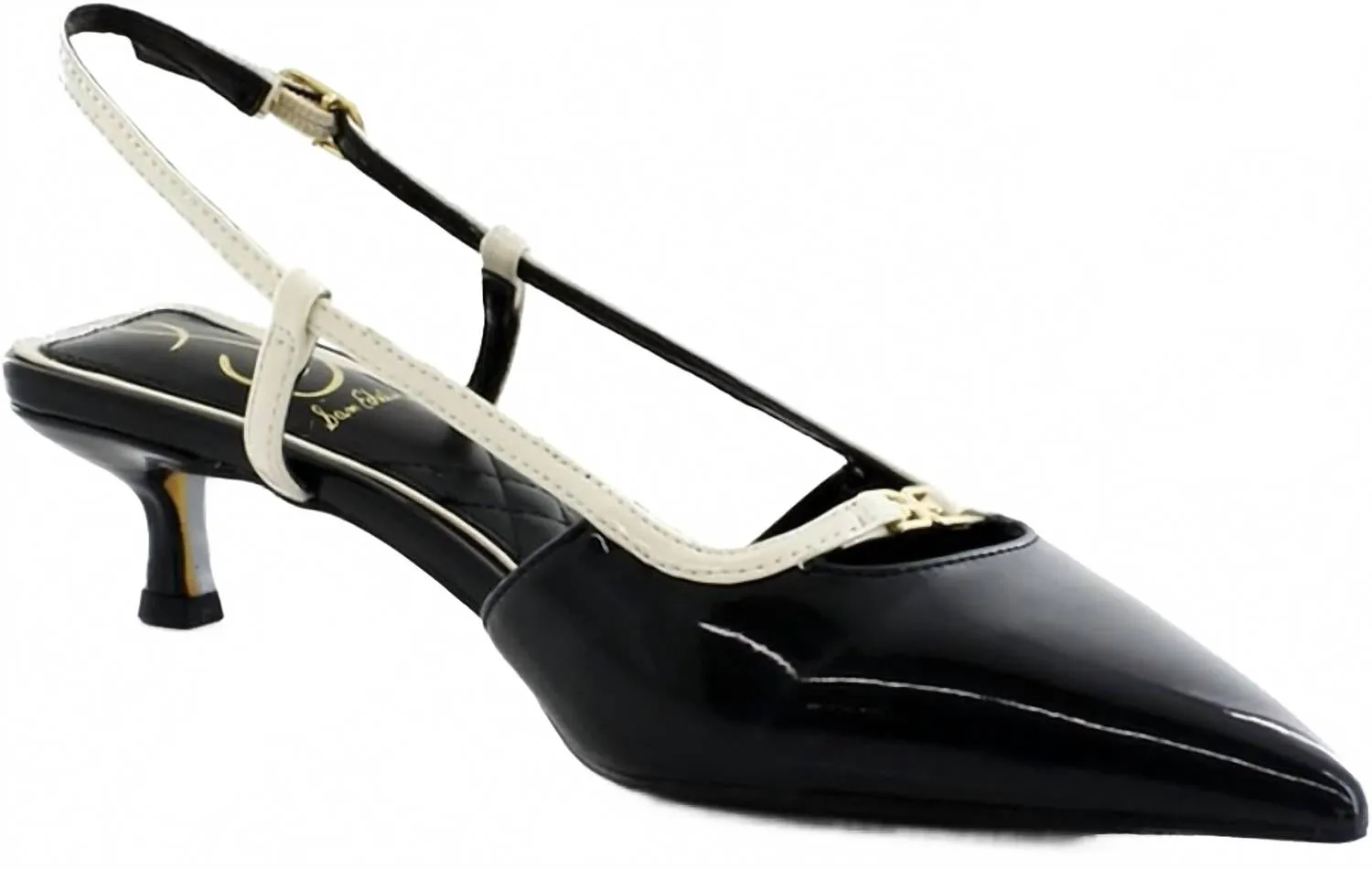 Women's Toni Pump In Black/white Patent Understated Chic