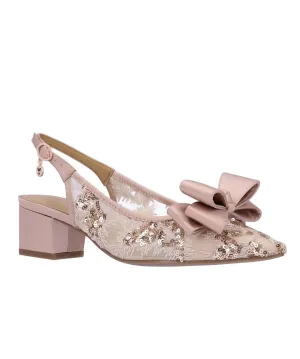 Fashionable Pumps Satin Pumps Women's Triata Mesh Pumps In Rose Gold Sequin