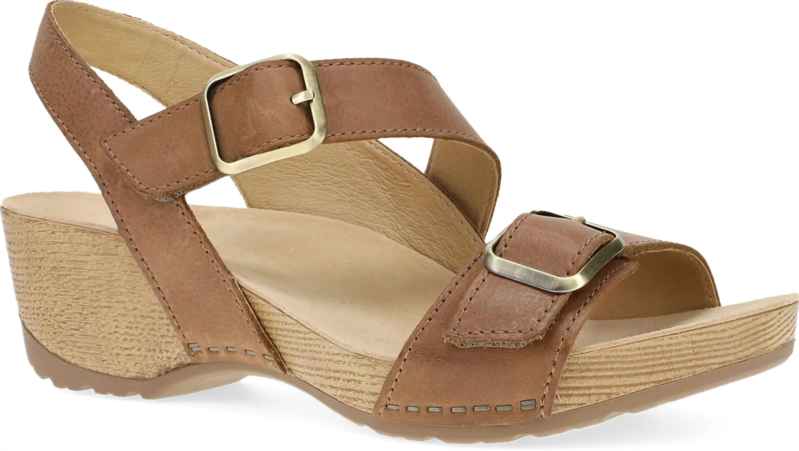 Luxe Evening Heels Comfortable fit Women's Trinity Sandals In Tan
