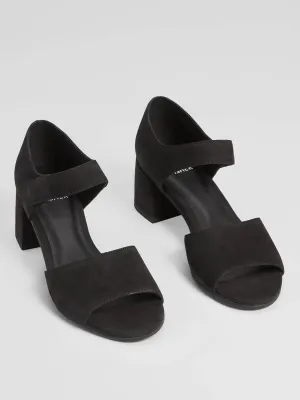 Women's Tumbled Nubuck Heels In Black Easy to Wear