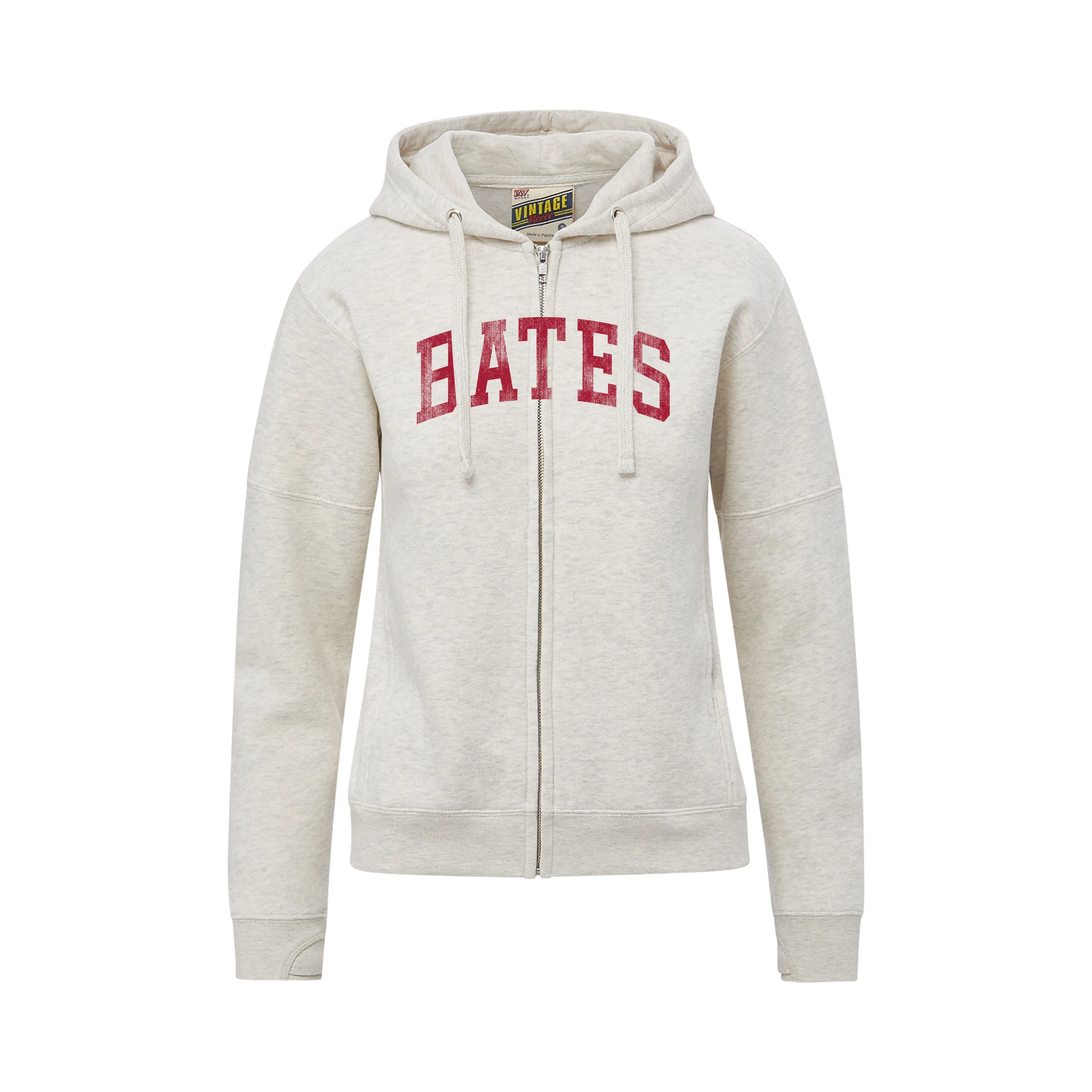 Match Fit Women's Vintage Oatmeal Full-Zip Hoodie
