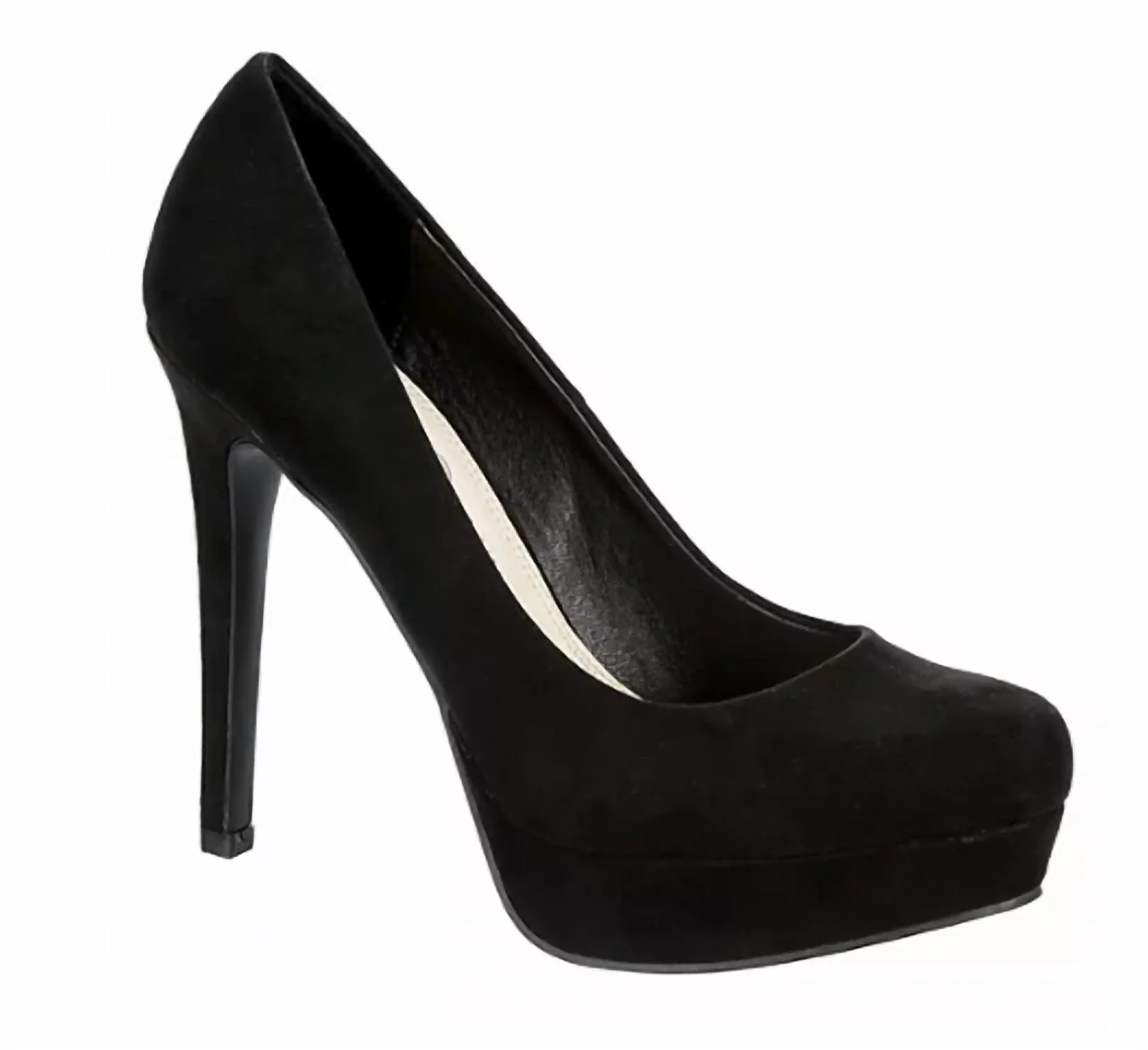 Everyday Edge Chic Shoes Women's Wow Micro Suede Pumps In Black