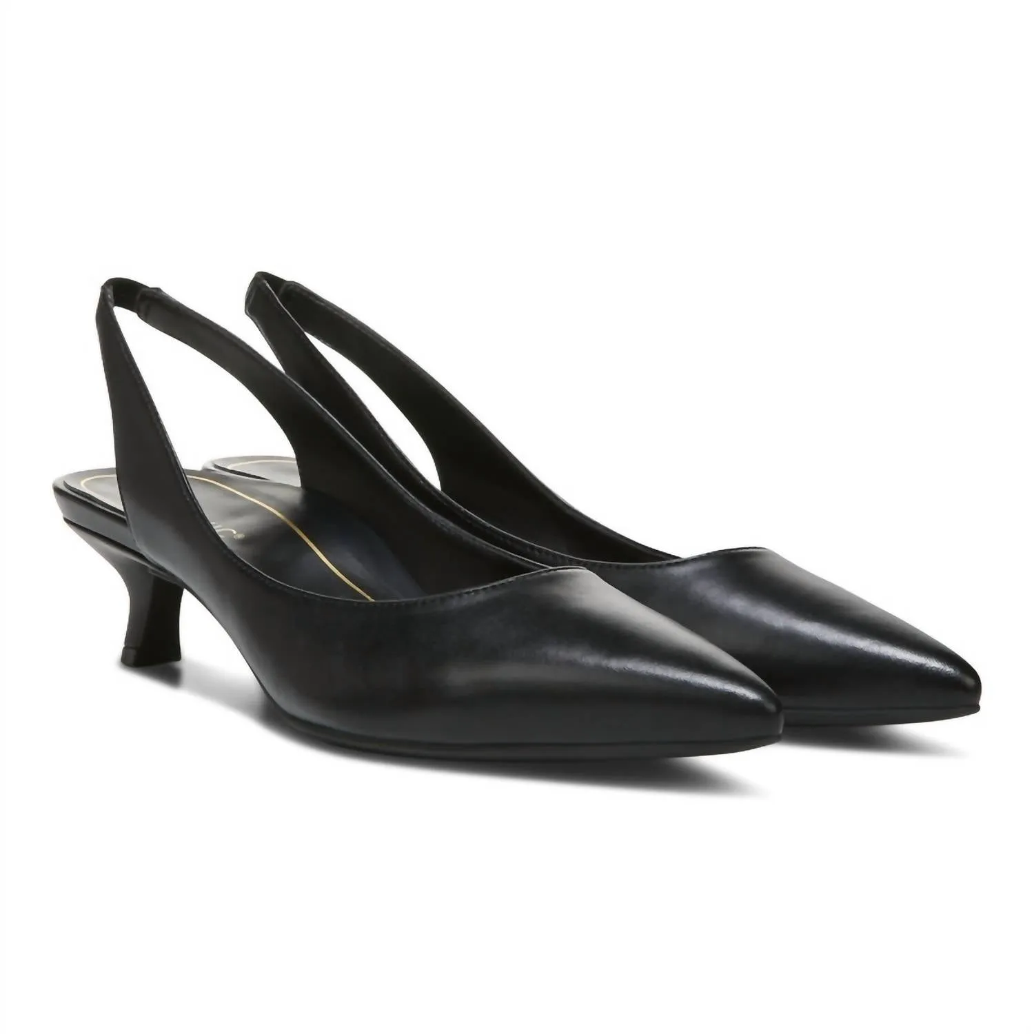 Women's Ziva Kitten Heel In Black Sporty Heeled Shoes