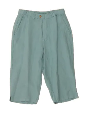TOMMY BAHAMA Womens High Waist Bermuda Shorts US 8 Medium W28  Turquoise fade resistant color Zip Front