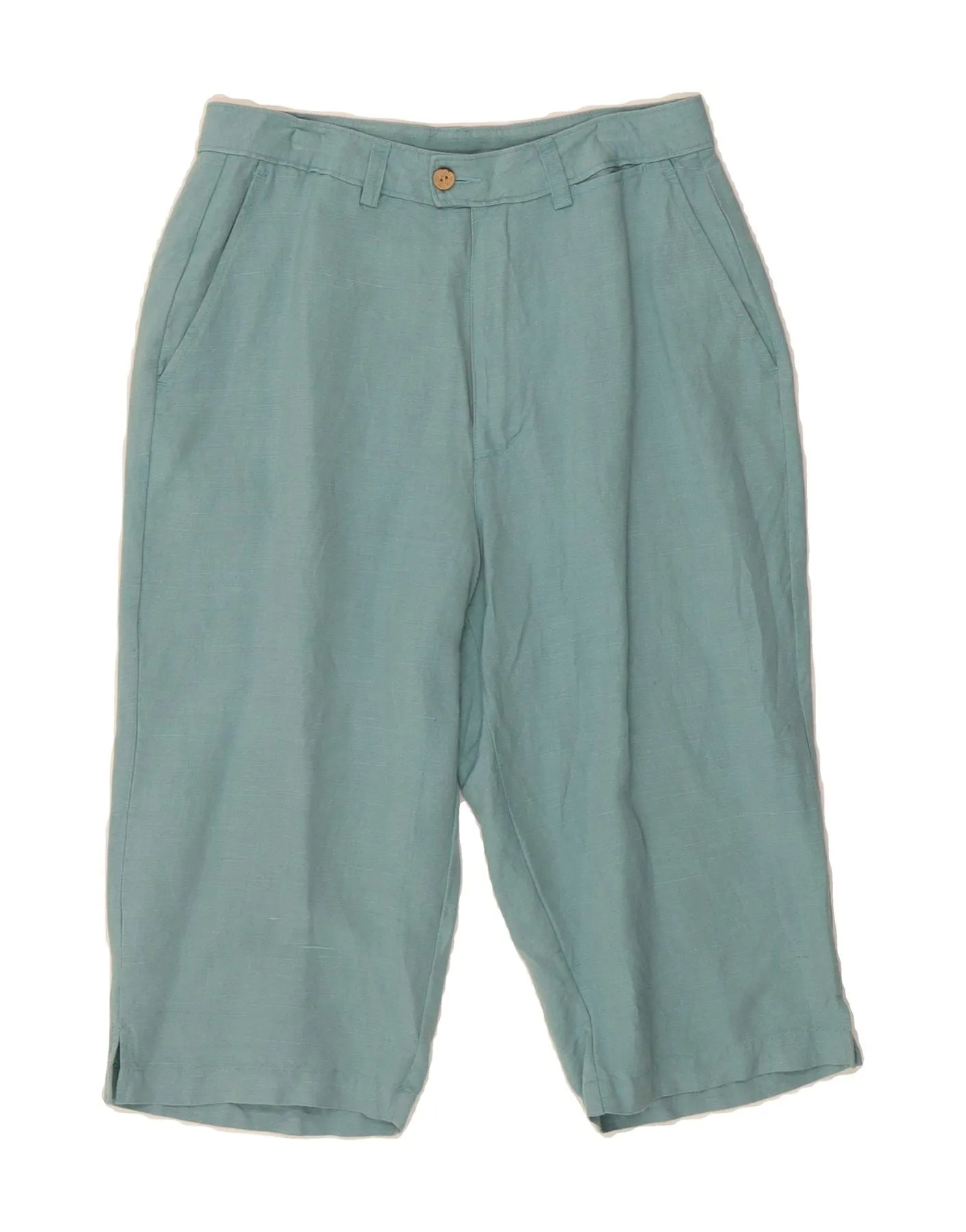 TOMMY BAHAMA Womens High Waist Bermuda Shorts US 8 Medium W28  Turquoise fade resistant color Zip Front