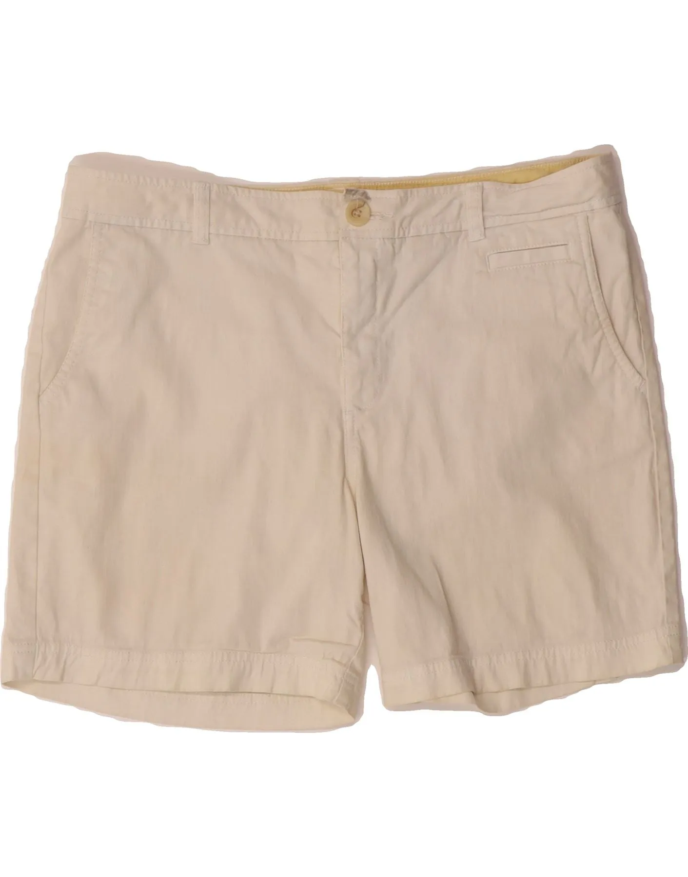 Stylish Element Polka Dot DOCKERS Womens Chino Shorts US 14 XL W36 Off White Cotton