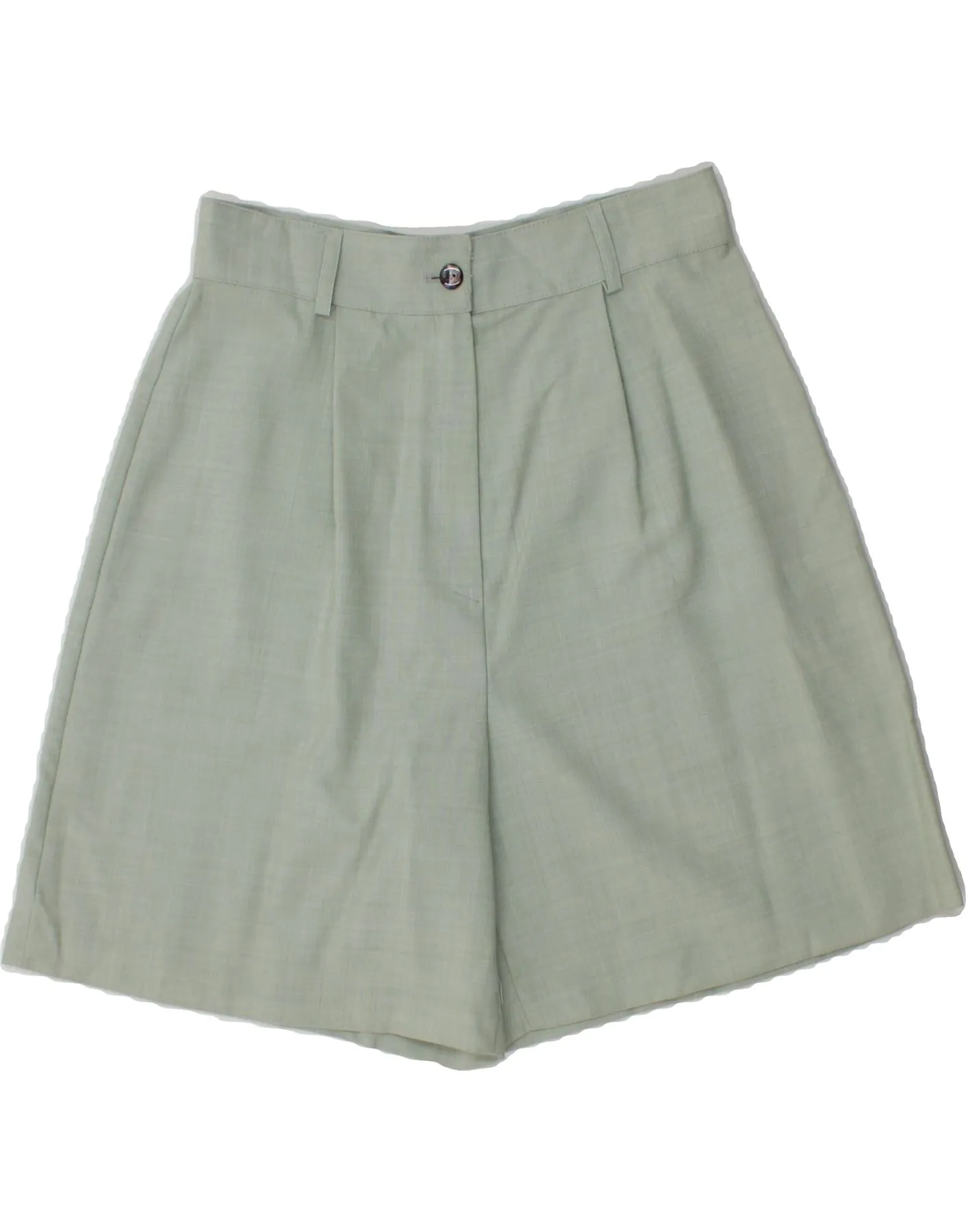 VINTAGE Womens Chino Shorts IT 46 Large W28  Green Wool Mix-And-Match Polo Style