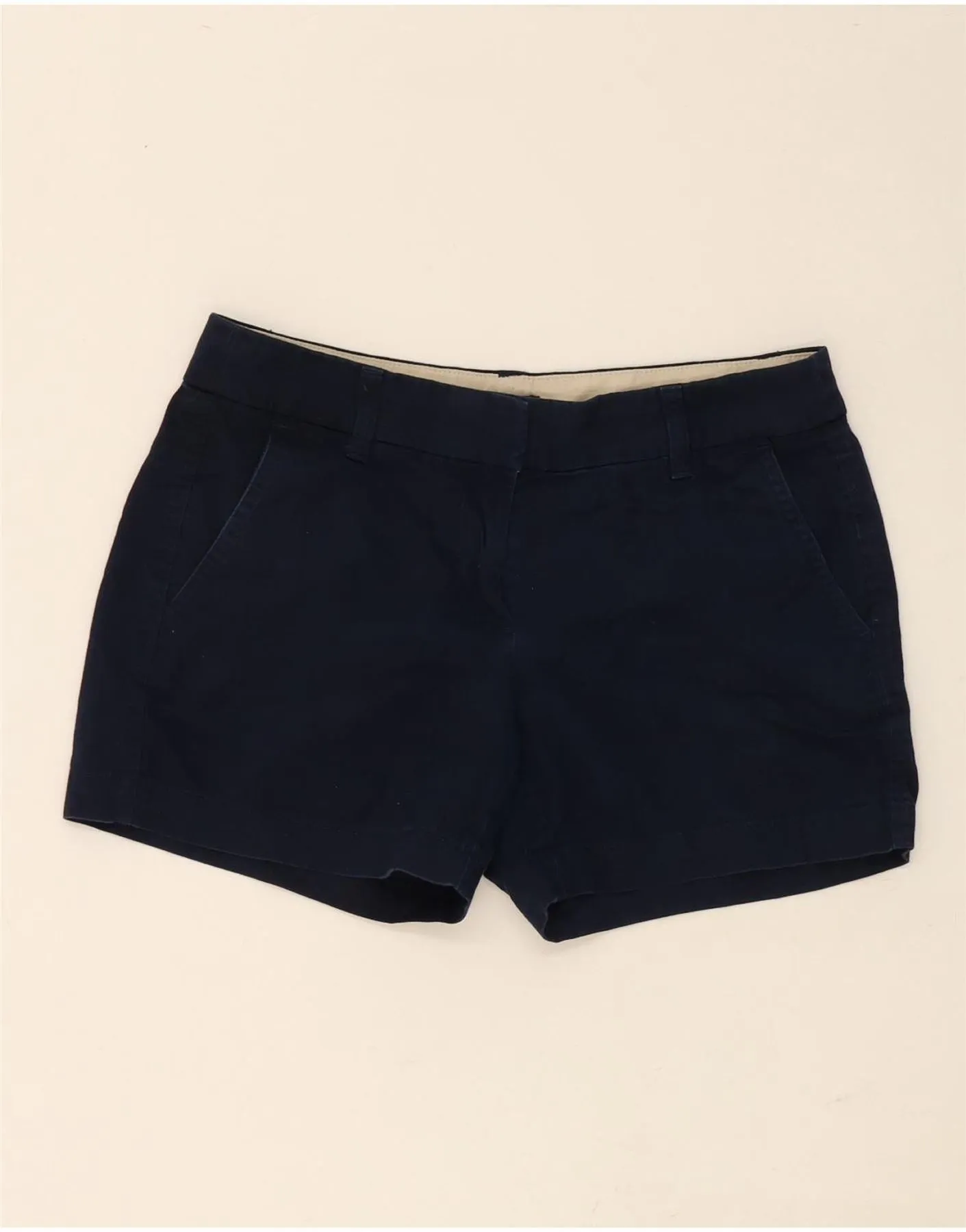 V-neck style J. CREW Womens Chino Shorts US 0 XS W30 Navy Blue Cotton