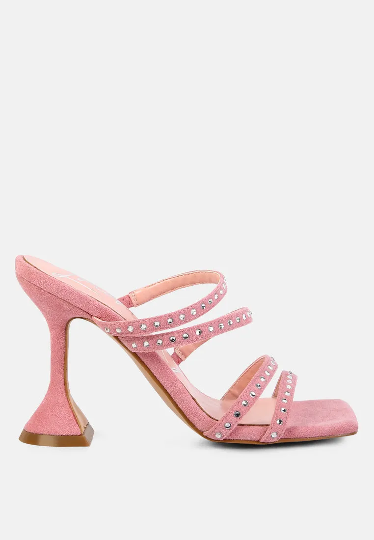platform face me studded mid heel multi strap sandals