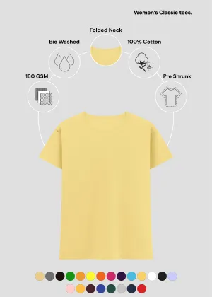 Yellow Women's Classic T-Shirt | FC21 Casual Style Wear Sleek Layers