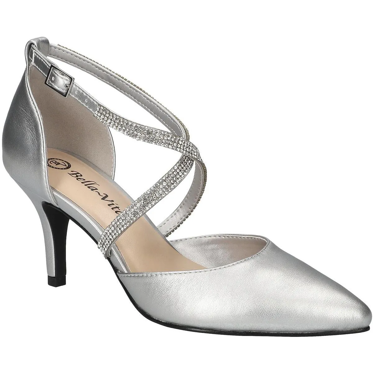 ZABELLA Womens Adjustable Manmade D'Orsay Heels studded Dressy Sandals